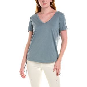 XCVI Keller High Low Linen-Blend T-Shirt